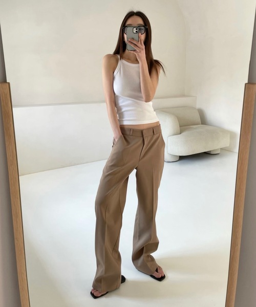 センタープレス ローライズ スラックス