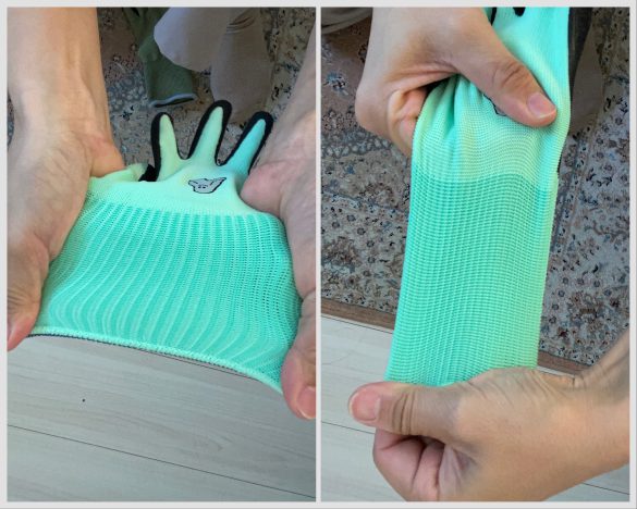 左：横に伸ばしたところ　右：縦に伸ばしたところ