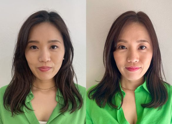 トリートメント前後の筆者