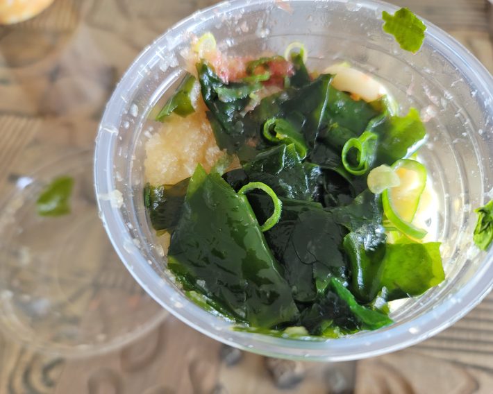 5種の中で混ざりにくかったのが、「梅おろしうどん」。これはこれでアリかもしれません