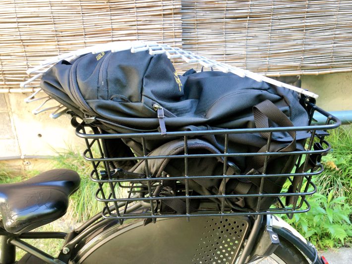 かごカバーを装着したところ