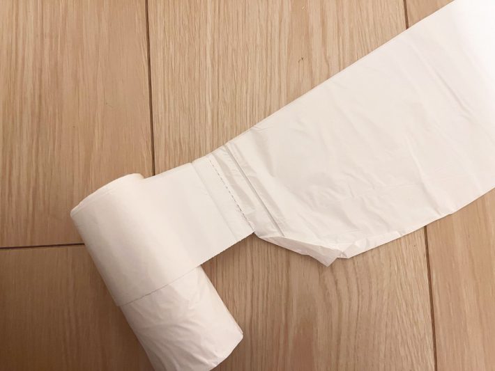 持ち手部分をミシン目で切り離せる