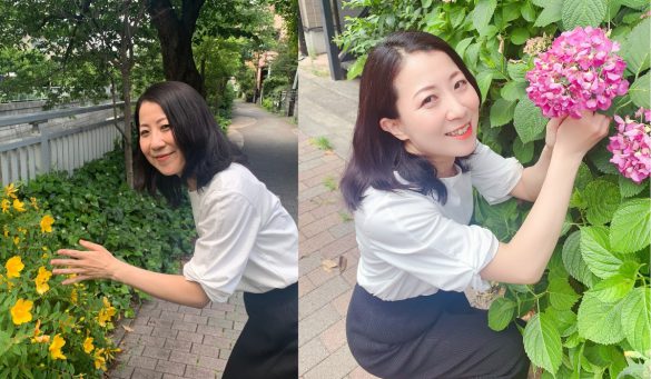 「花と私」の写真