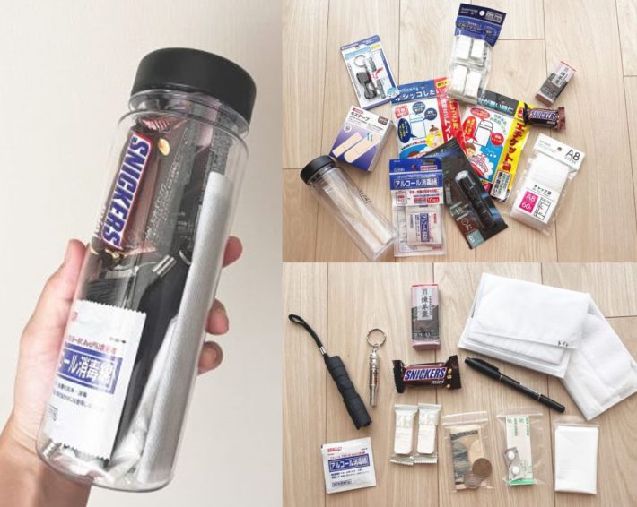 筆者が作った防災ボトル