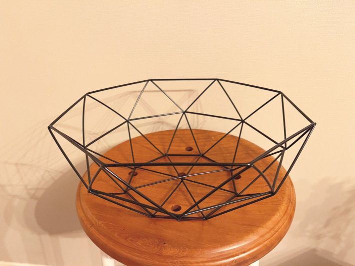 ワイヤーバスケット 八角ブラック