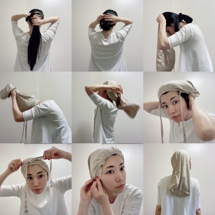 封筒型シルク製ヘアキャップの使い方