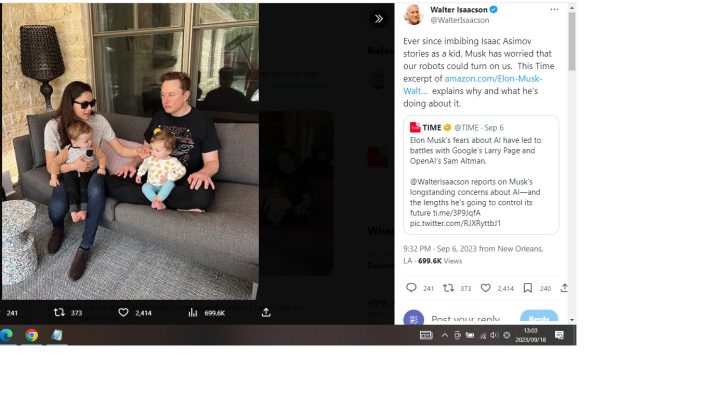 マスク氏とシボン・ジリスさん、双子の写真