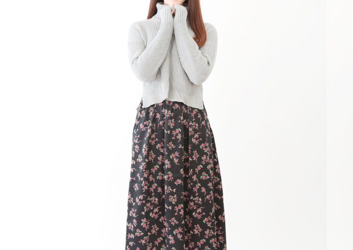 フェミニンな花柄スカート