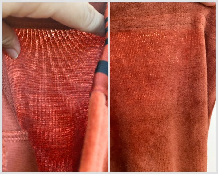 ワークマン「ベロアトラックストレートパンツ」の薄さ