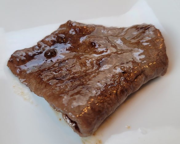 こんがり焼いてしまうと、肉質がパサパサになってしまいます