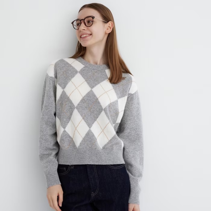 プレミアムラムクルーネックセーター