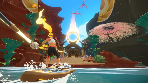 リングフィット アドベンチャーのプレイ画面