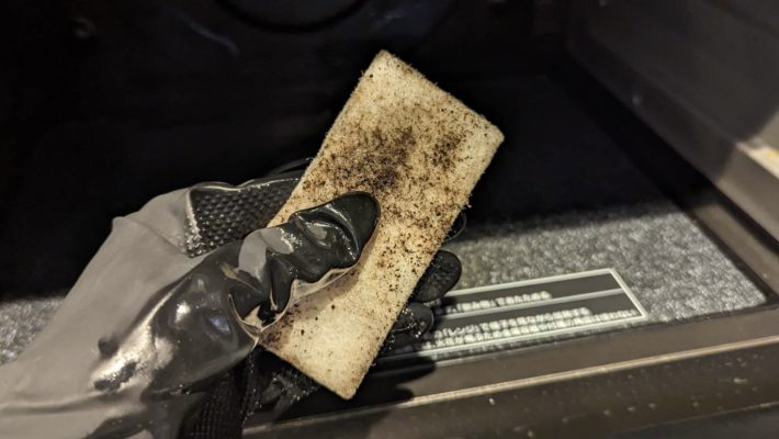 電子レンジの中