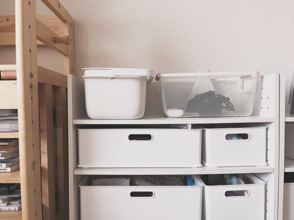 子どものおもちゃ入れや小物収納として使用できる