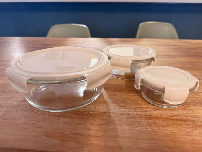 3COINSの耐熱ガラス保存容器各種