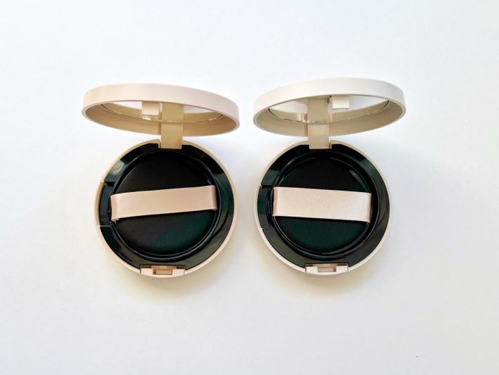 小鼻や目の際など細かい部分も塗りやすいしずく型のパフ