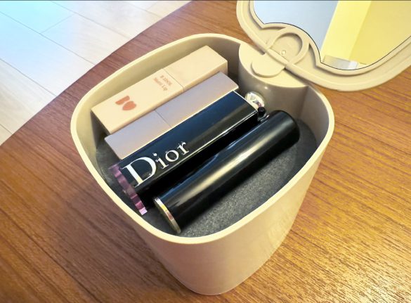 太めのパッケージのリップも難なく入る