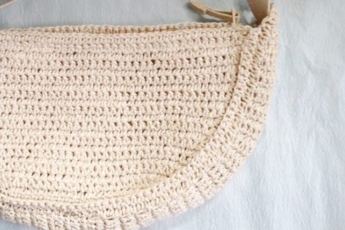 ラウンドミニクロシェバッグ