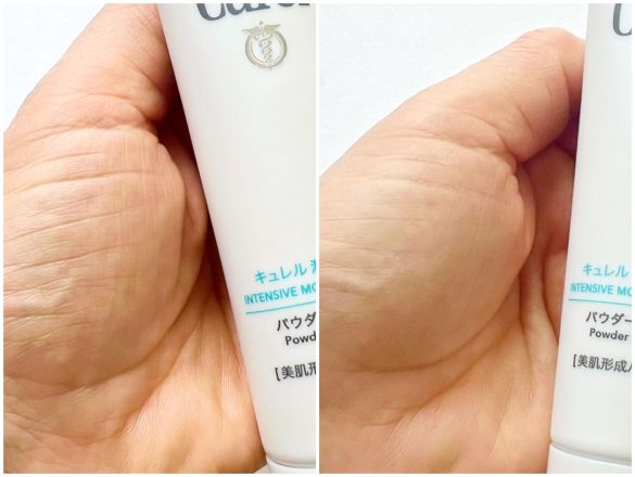 手のひらのシワがふんわりカバーされている