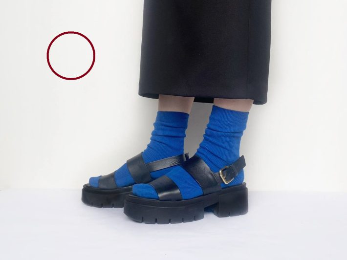 チュチュアンナ「綿混リブソックス23cm丈」税込440円