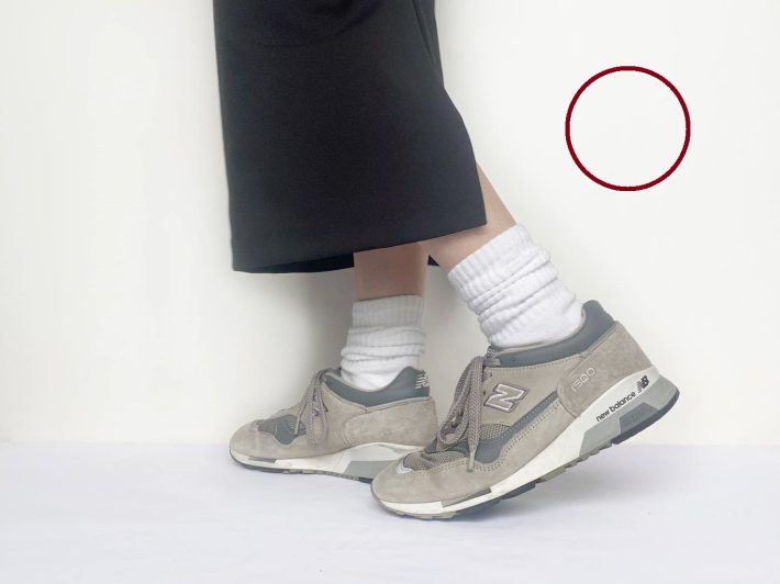 無印良品：婦人足なり直角履き口やわらかざっくり編み靴下（口ゴムなし）