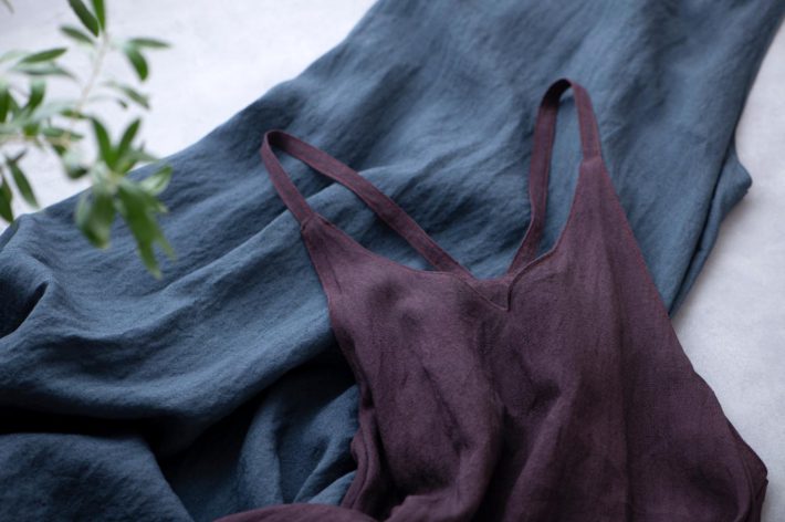 リネンのワンピース