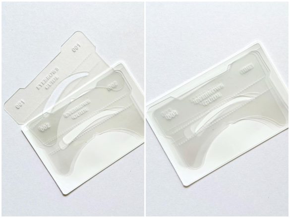 バランスの良い眉を描く練習ができる眉毛プレート