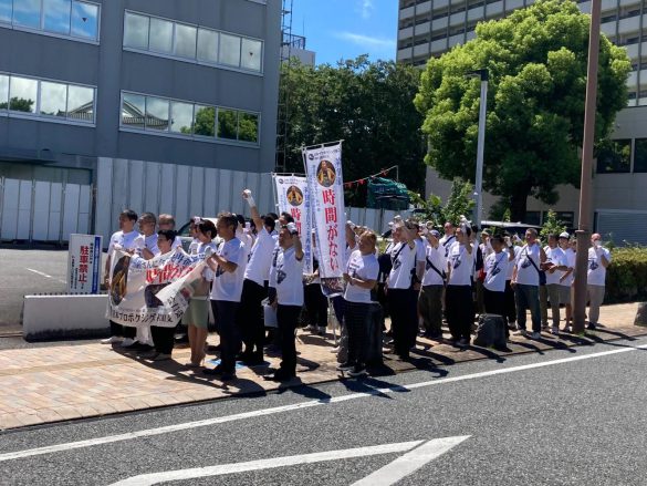 日本プロボクシング協会袴田巌支援委員会による「静岡地裁・地検要請」の様子