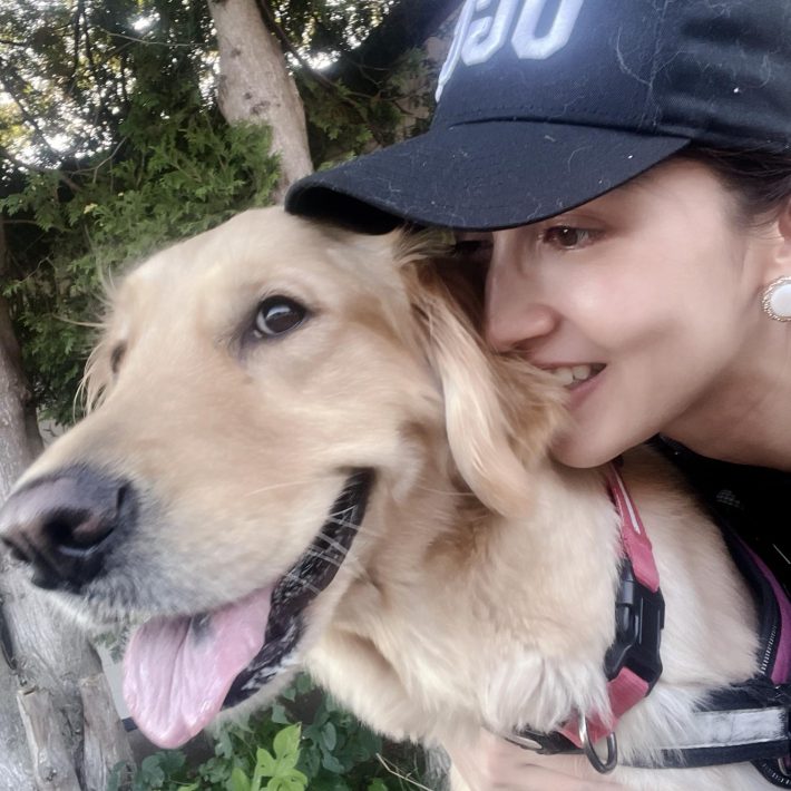 愛犬のリリーちゃんと