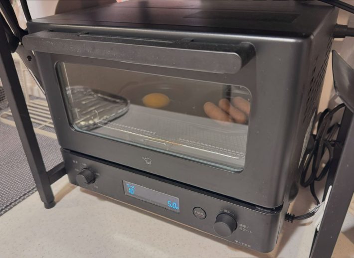 オーブントースターで5分加熱後、ひたすら放置