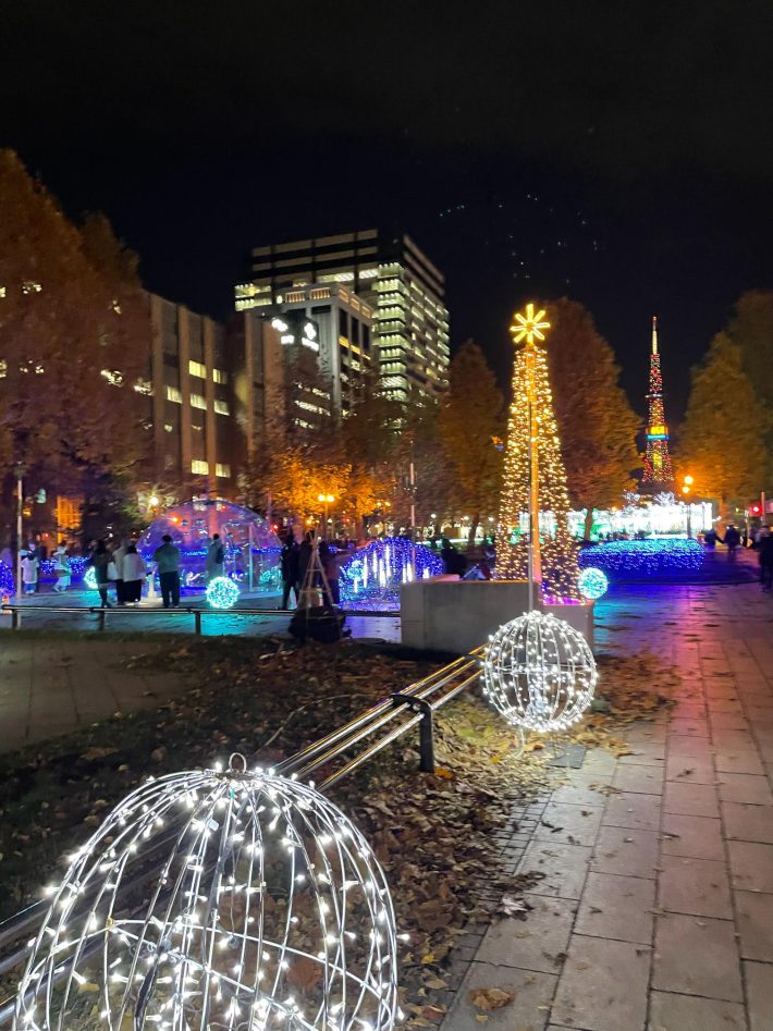 さっぽろホワイトイルミネーションのようす