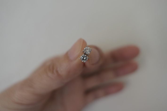 ダイヤモンドのピアス