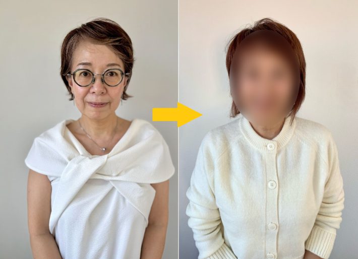 Mさんメイクで激変