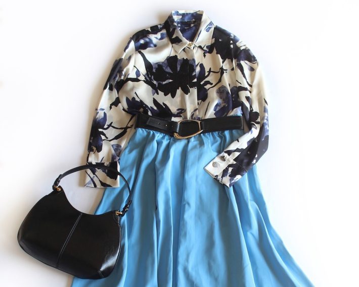 全身ZARAの花柄コーデ