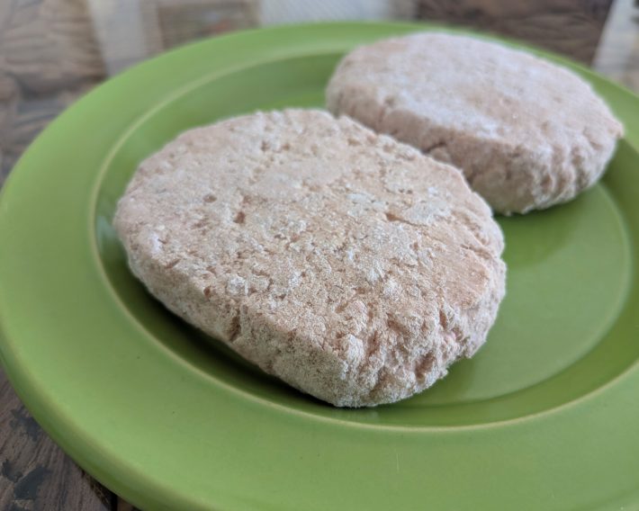 つくねハンバーグ解凍前