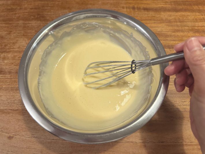 ホットケーキミックス　たね　混ざった