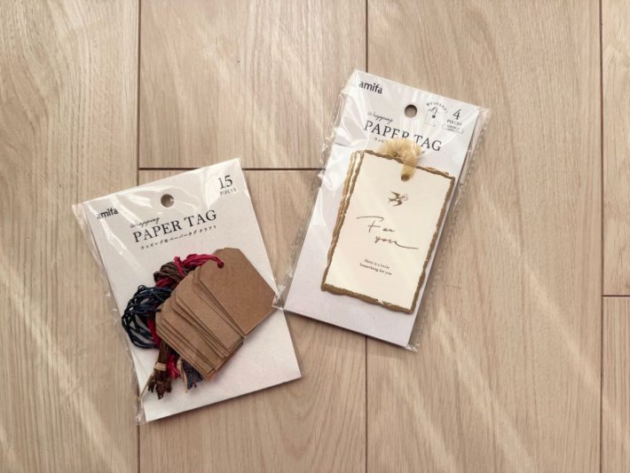 セリア　ラッピング　タグ