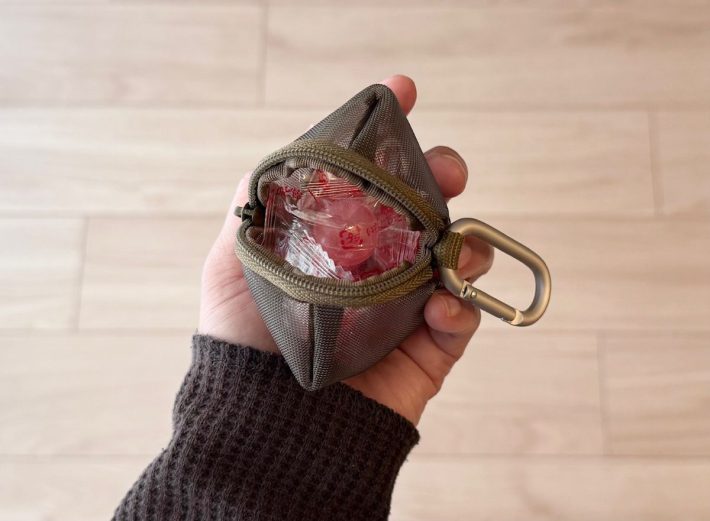 ナイロンメッシュコンパクトポーチ