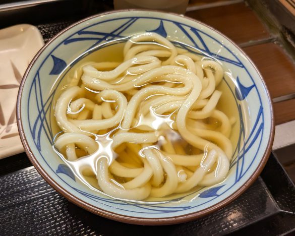 まずはシンプルな430円のかけうどん(並・冷)を注文