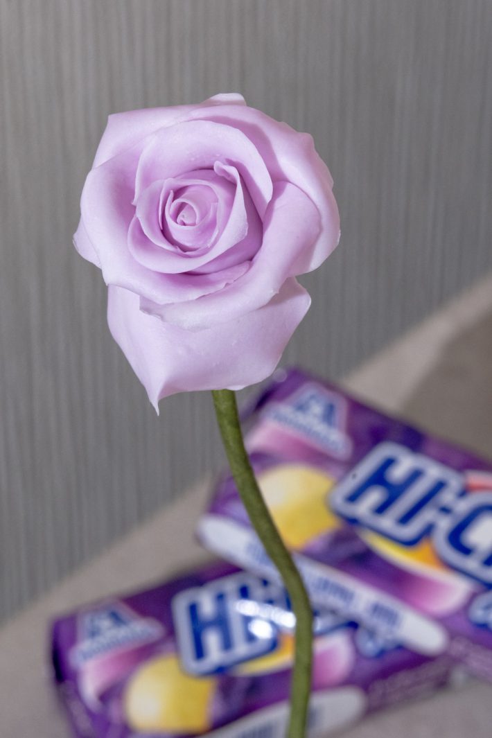 ハイチュウで作られたバラ