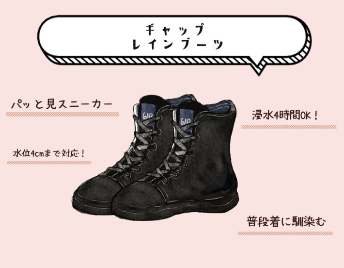 【GAP】防水レインブーツ