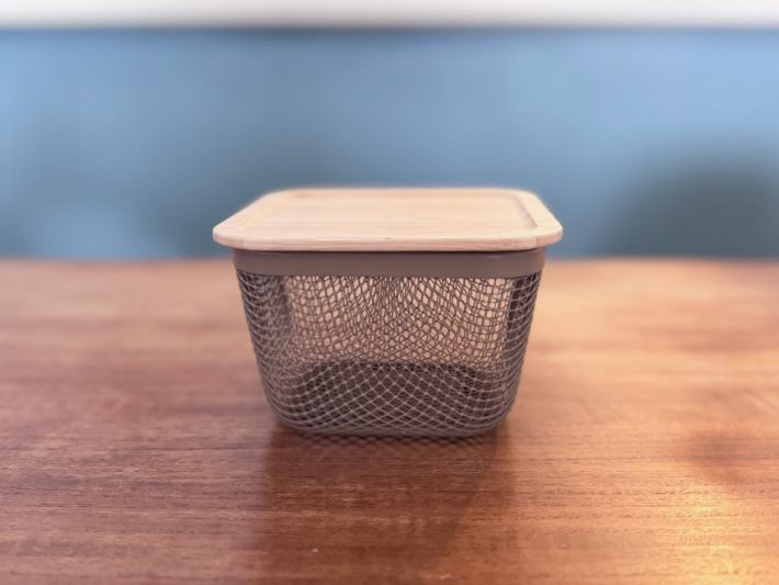 食品保存バスケット　フタ付き