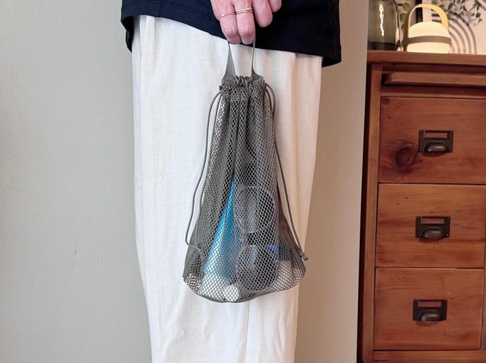 ポリエステルメッシュ巾着　ダブルタイプ