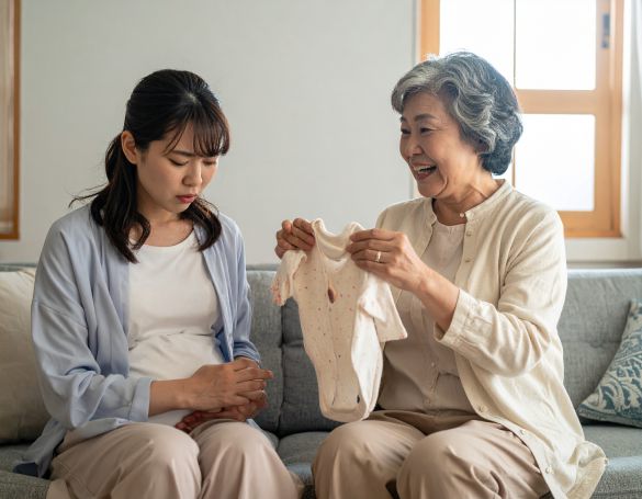 義母にうんざりする妊婦