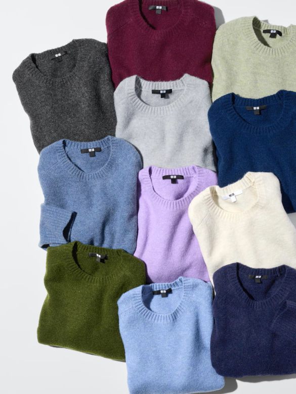 スフレヤーンクルーネックセーター(ユニクロ公式オンラインストアより)