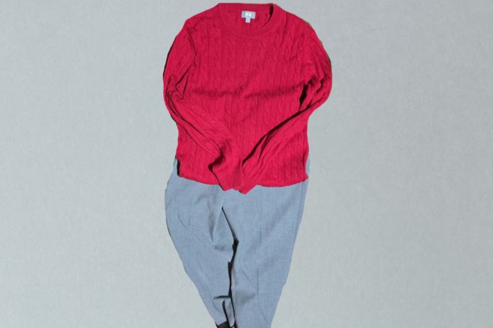 メンズニットの着こなし