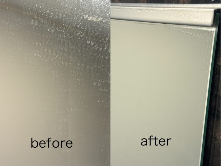 汚れた鏡のビフォーアフター