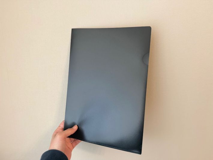 ポリプロピレン クリアファイル 黒