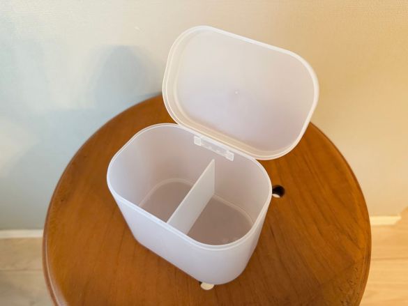 再生ポリプロピレン入りコットン 綿棒ケース 蓋付