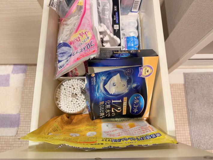 「綿棒ケース」導入前の洗面所